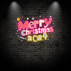 Merry Christmas 2024 Text Creative LED neon sign product image