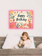 Floral Happy Birthday - Beautiful LED neon sign product image