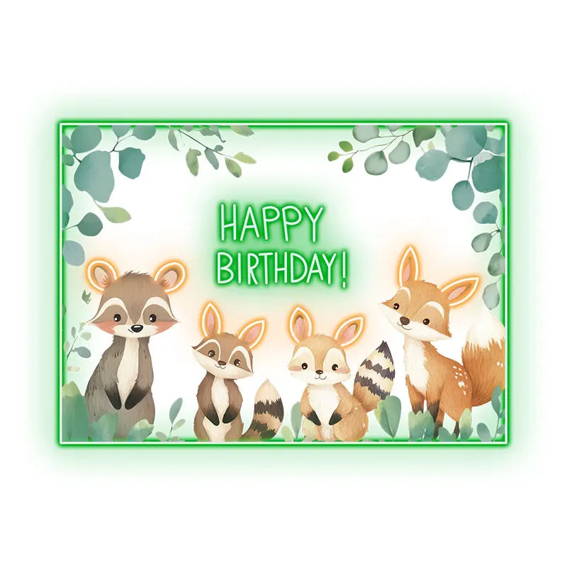 Cute Animal Birthday Kids Birthday LED neon sign product image