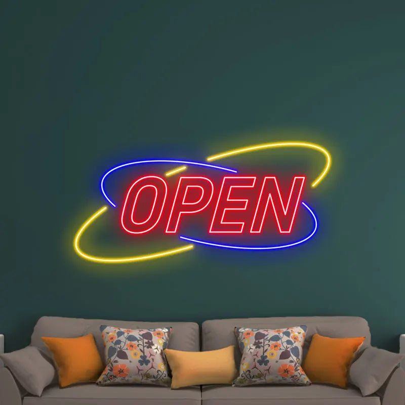 Toysign Classic Red & Blue Shop Open LED neon sign product image