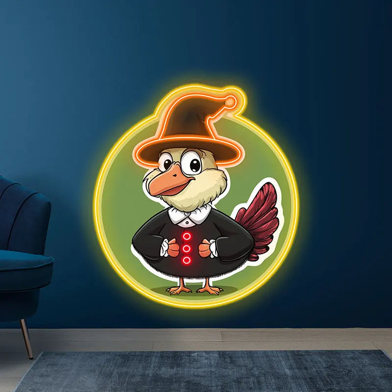 Neon Cartoon Turkey Hat Display Sign LED neon sign product image