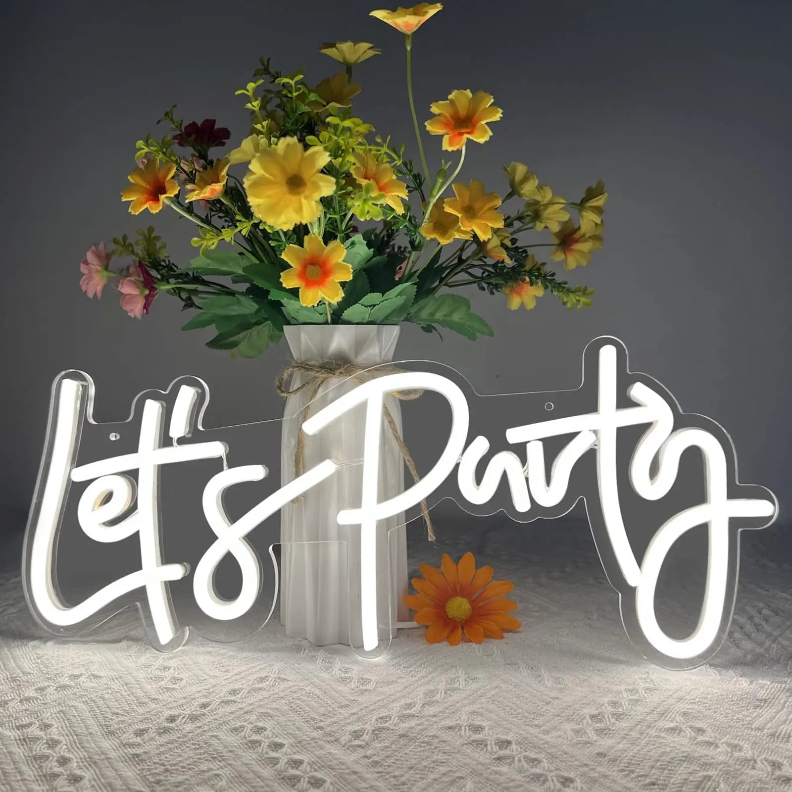 Let's Party for Wall Decor - Colorful LED neon sign product image