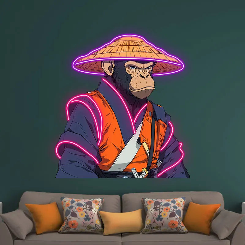 Toysign Light Samurai Monkey with Neon LED neon sign product image