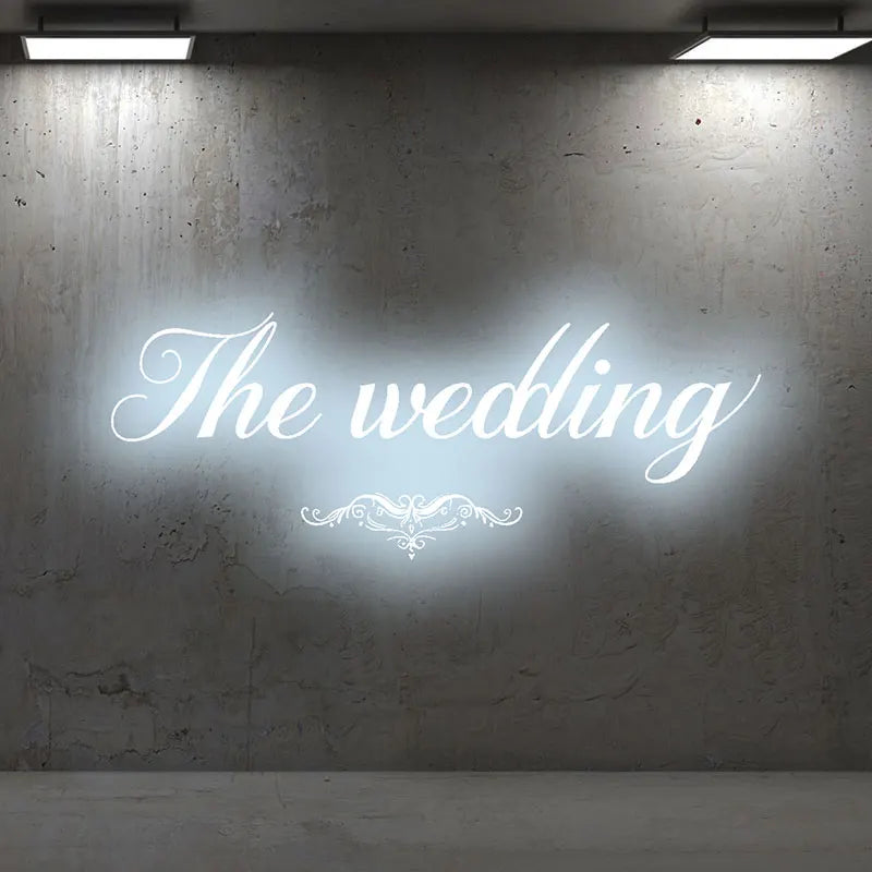 The Wedding Wall Decoration Ice Blue LED neon sign product image