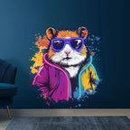 Cool Neon Hamster Art Poster Funky LED neon sign product image
