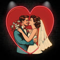 Wedding Hugging in Red Love Heart Sign LED neon sign product image