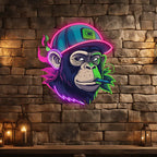 Monkey Smoking Ape Animal Neon Art LED neon sign product image