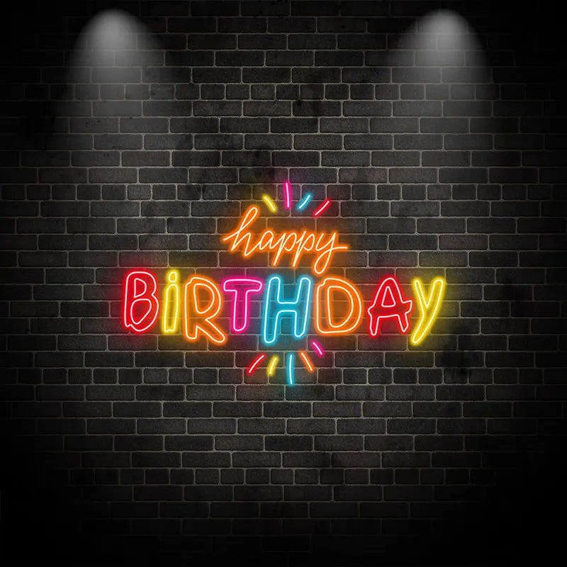 Toysign Colorful Happy Birthday - LED LED neon sign by NeonCS