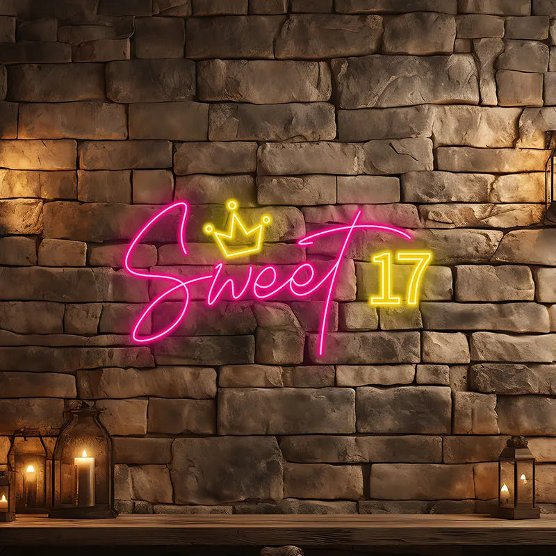 Toysign Sweet 17 - LED Birthday Wall LED neon sign product image