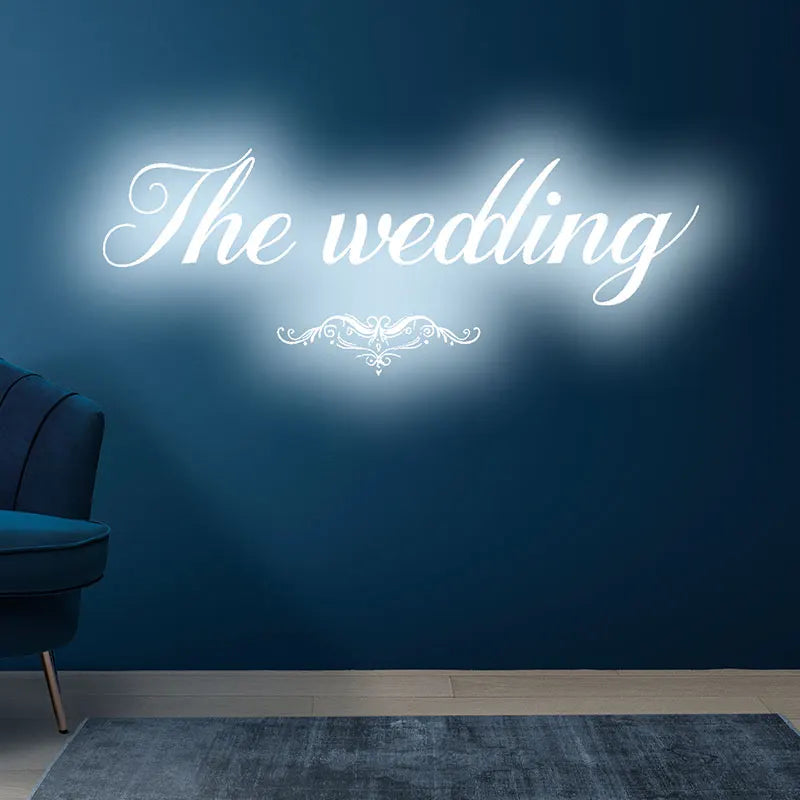 The Wedding Wall Decoration Ice Blue LED neon sign product image