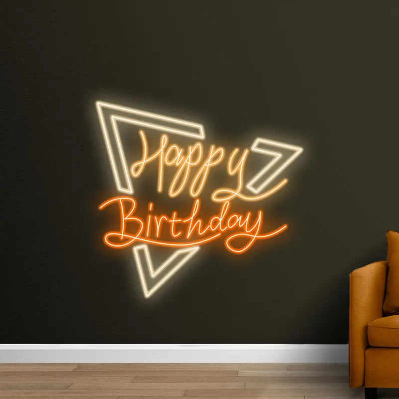 Vibrant Birthday Glow Light Elevate LED neon sign product image