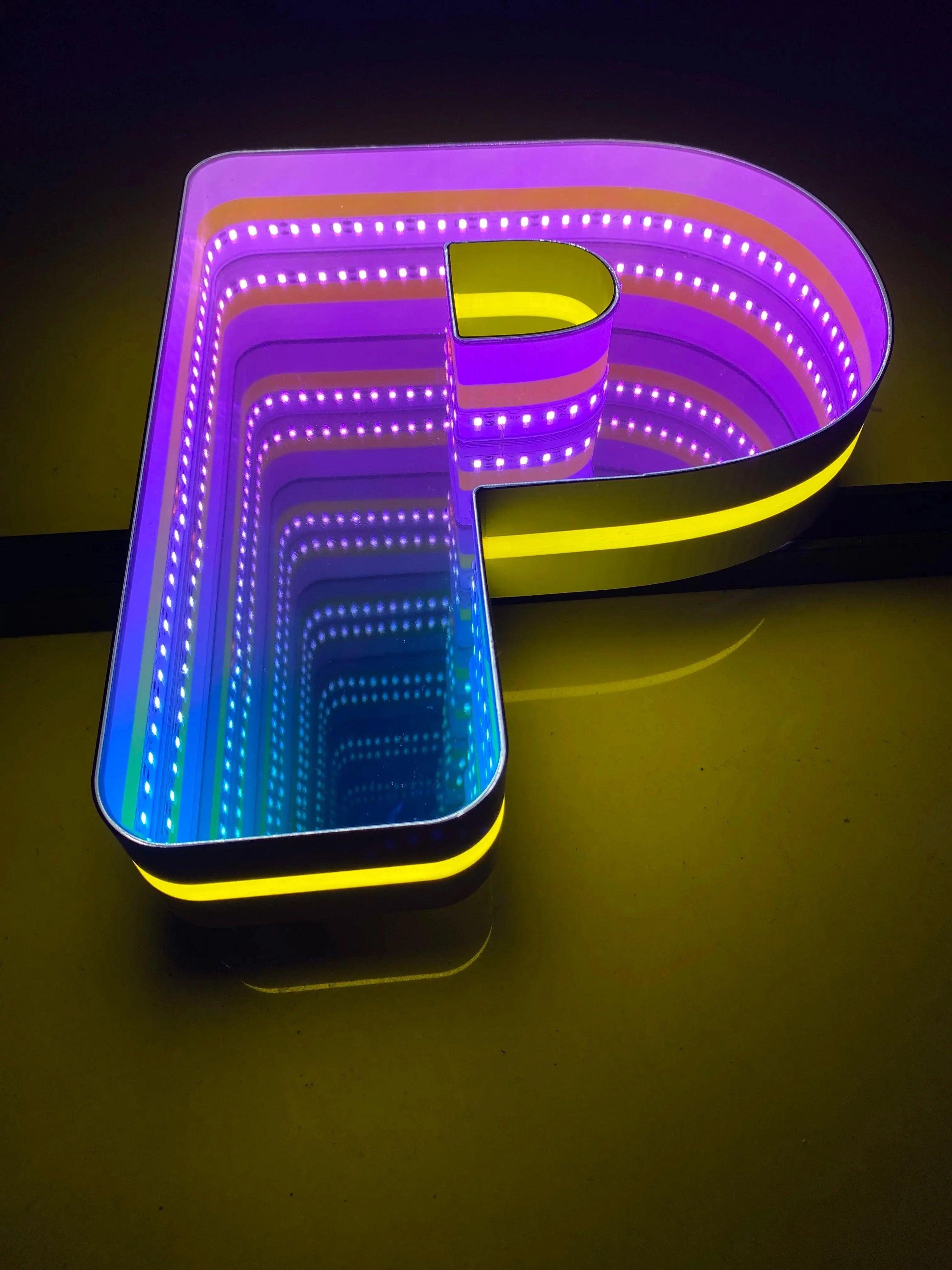 Stocked Infinity Mirror 3d Letters LED neon sign product image