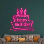 Toysign Happy Birthday with Cake & LED neon sign product image