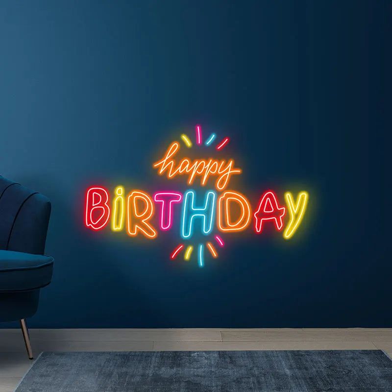 Toysign Colorful Happy Birthday - LED LED neon sign product image