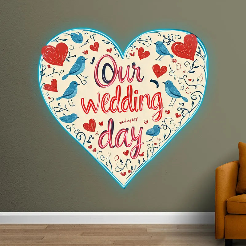 Our Wedding Day Atmosphere Wall LED neon sign product image