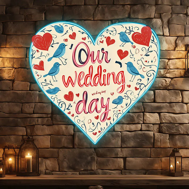 Our Wedding Day Atmosphere Wall LED neon sign product image