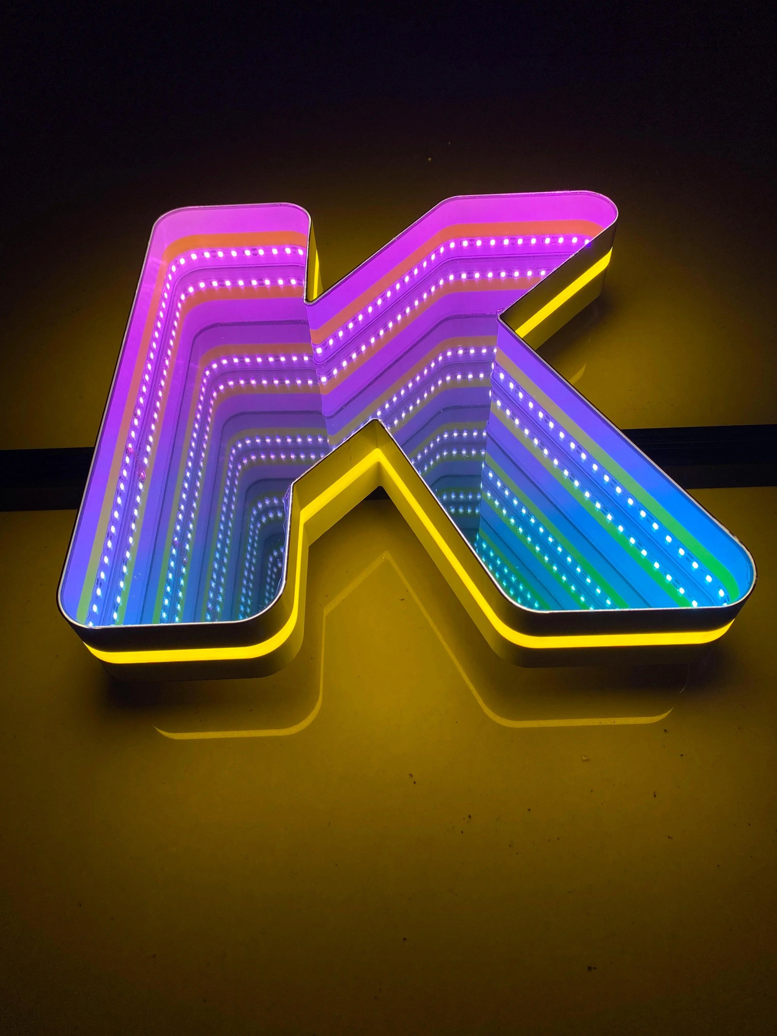 Stocked Infinity Mirror 3d Letters LED neon sign product image
