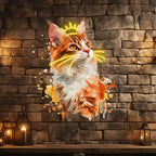 Cute Cat Wearing Crown Wall Hanging LED neon sign product image