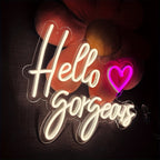 Hello Gorgeous Home Wall Decor Wedding LED neon sign product image