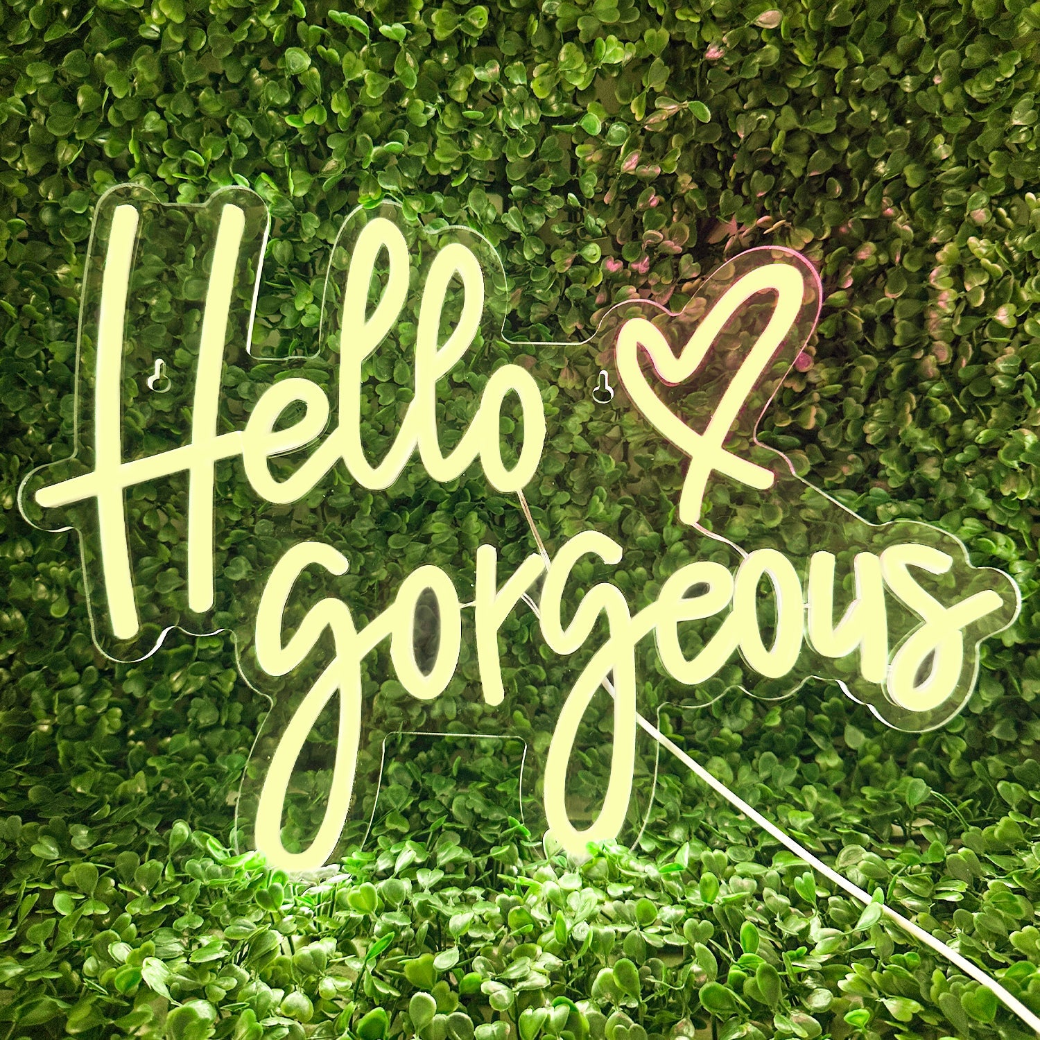 Yellow Hello Gorgeous - Wall Decor for LED neon sign product image