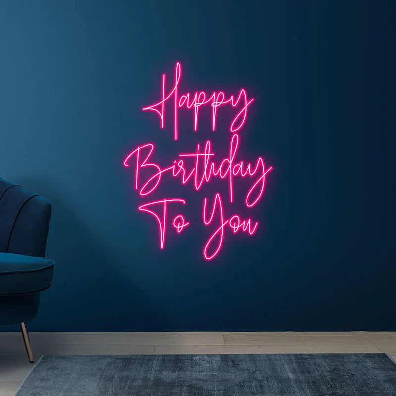 Toysign Vertical Happy Birthday LED neon sign product image