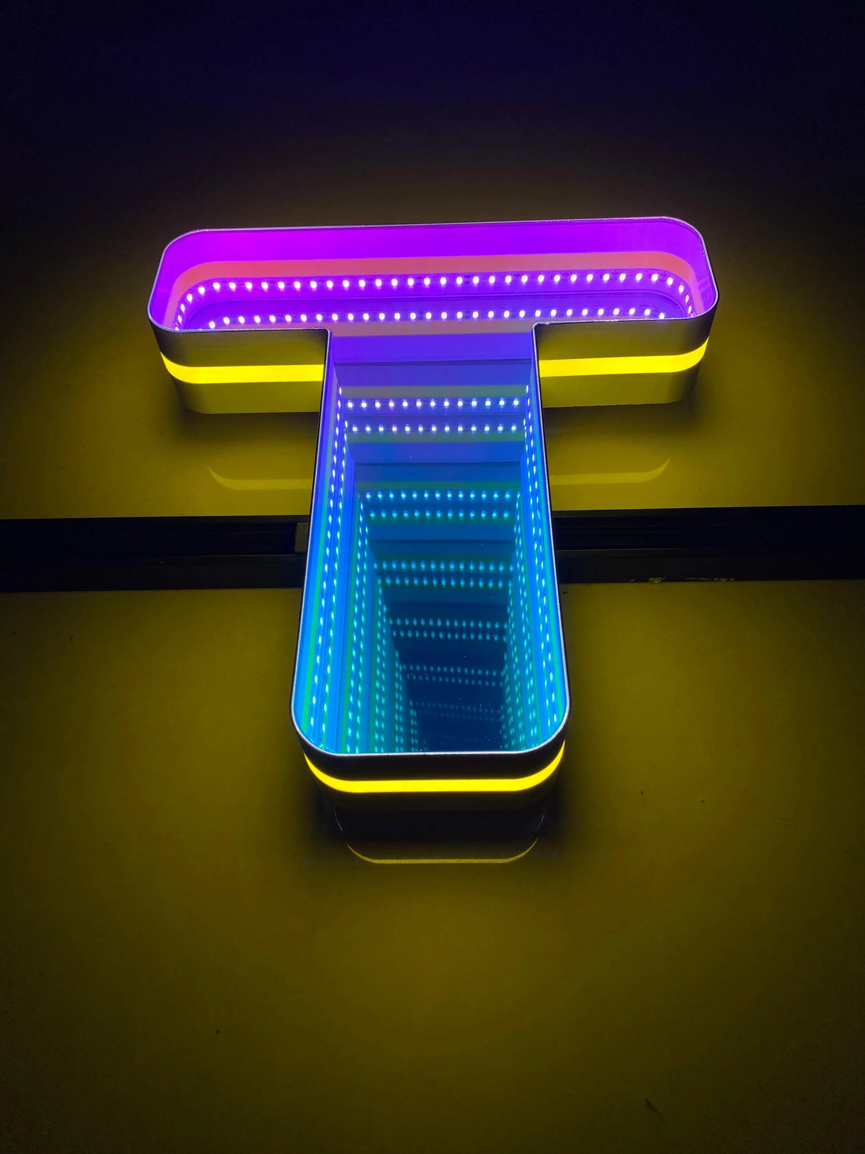 Stocked Infinity Mirror 3d Letters LED neon sign product image