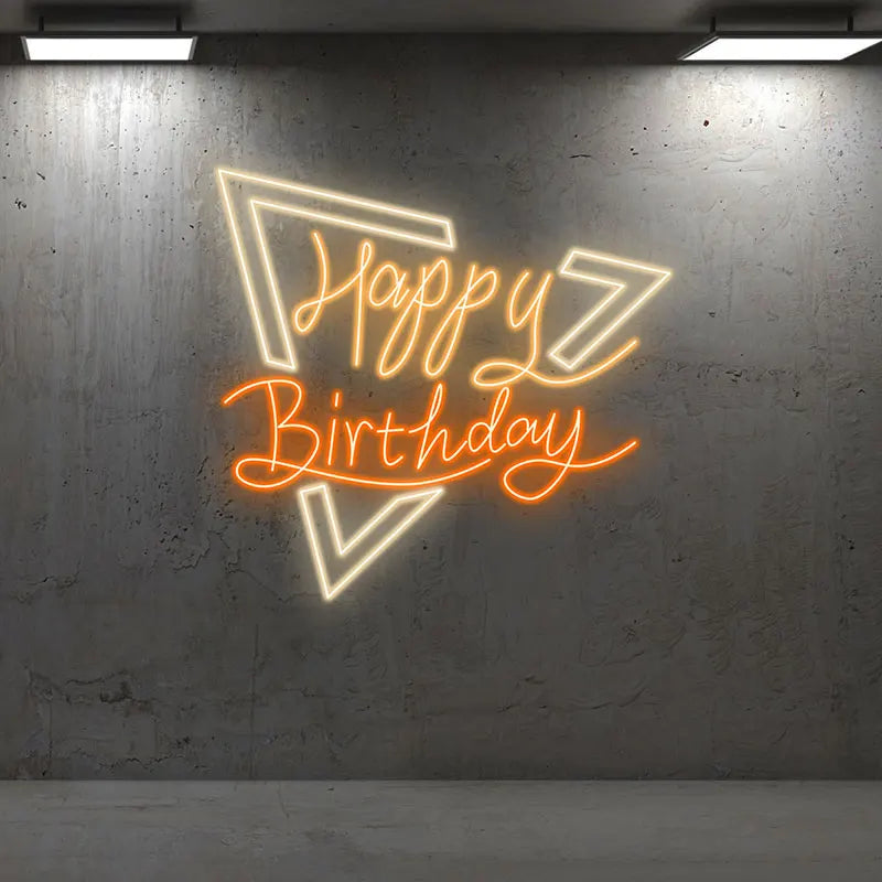 Vibrant Birthday Glow Light Elevate LED neon sign product image