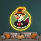 Neon Cartoon Turkey Hat Display Sign LED neon sign product image