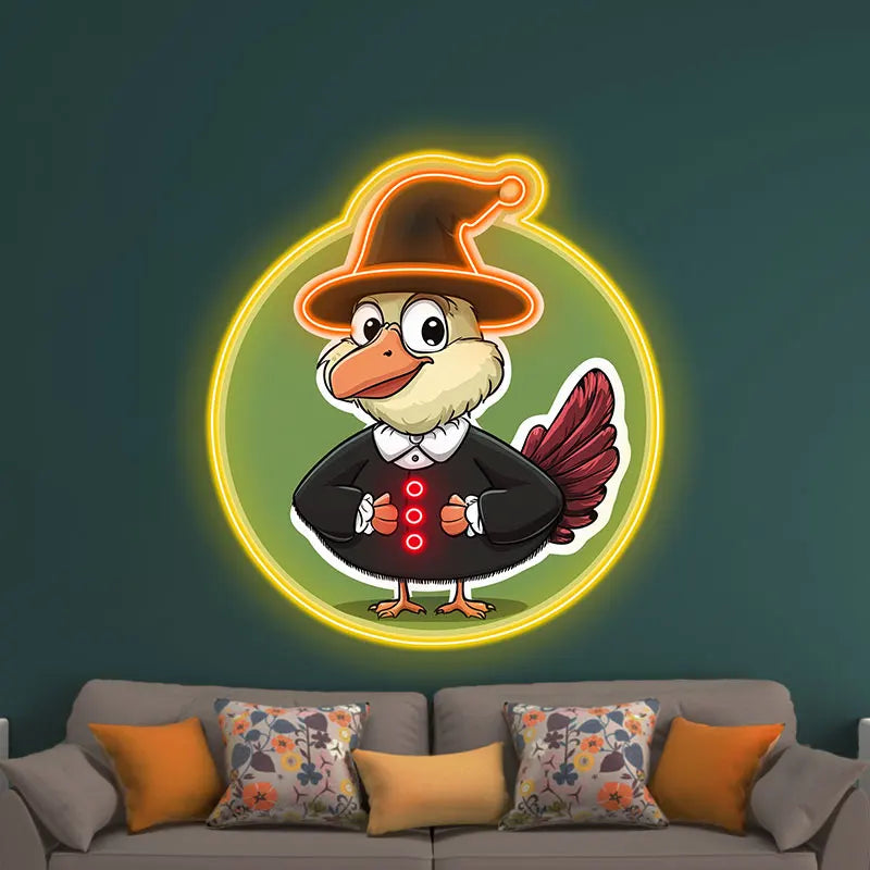 Neon Cartoon Turkey Hat Display Sign LED neon sign product image