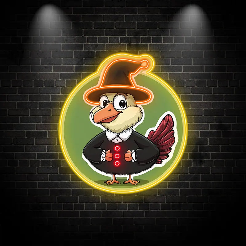 Neon Cartoon Turkey Hat Display Sign LED neon sign by NeonCS