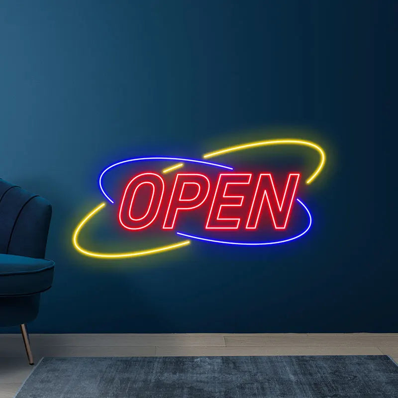 Toysign Classic Red & Blue Shop Open LED neon sign product image