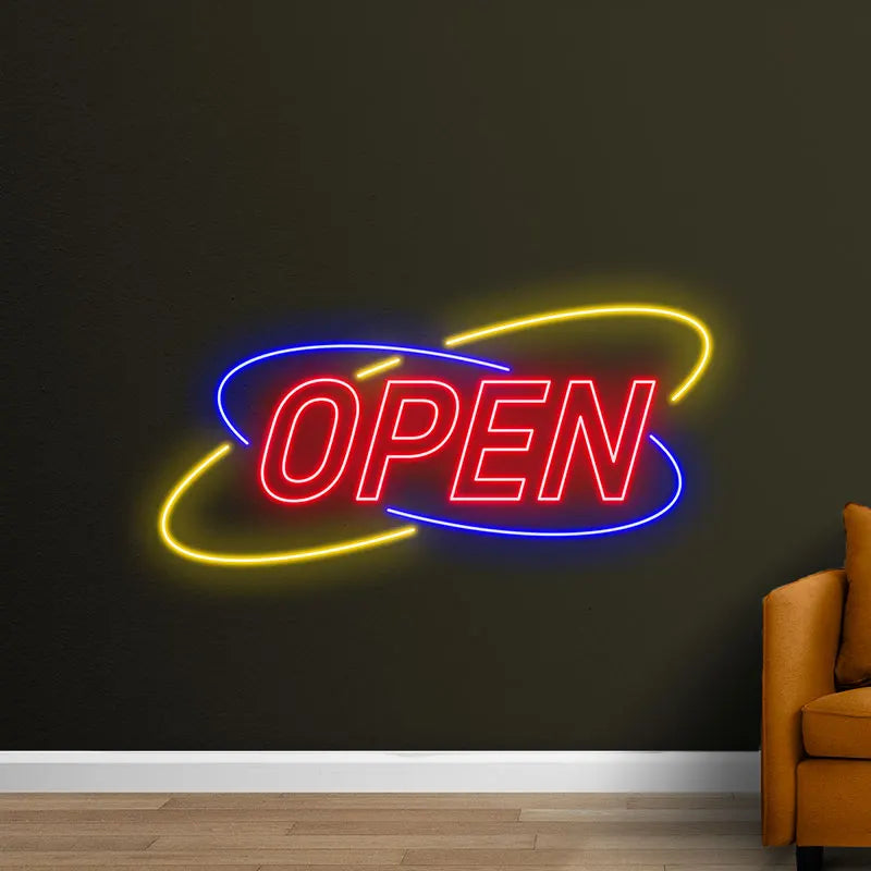 Toysign Classic Red & Blue Shop Open LED neon sign product image