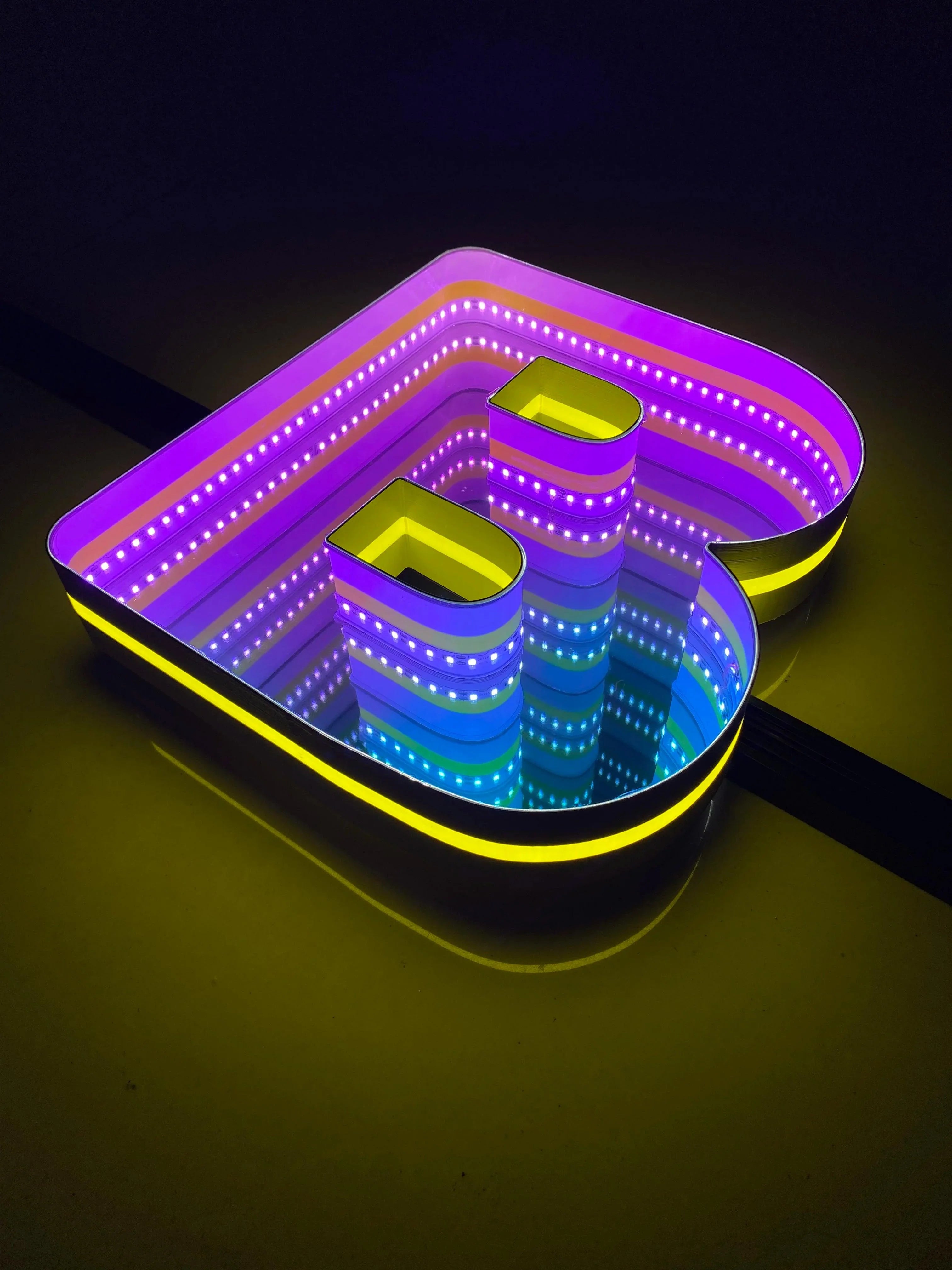 Stocked Infinity Mirror 3d Letters LED neon sign product image