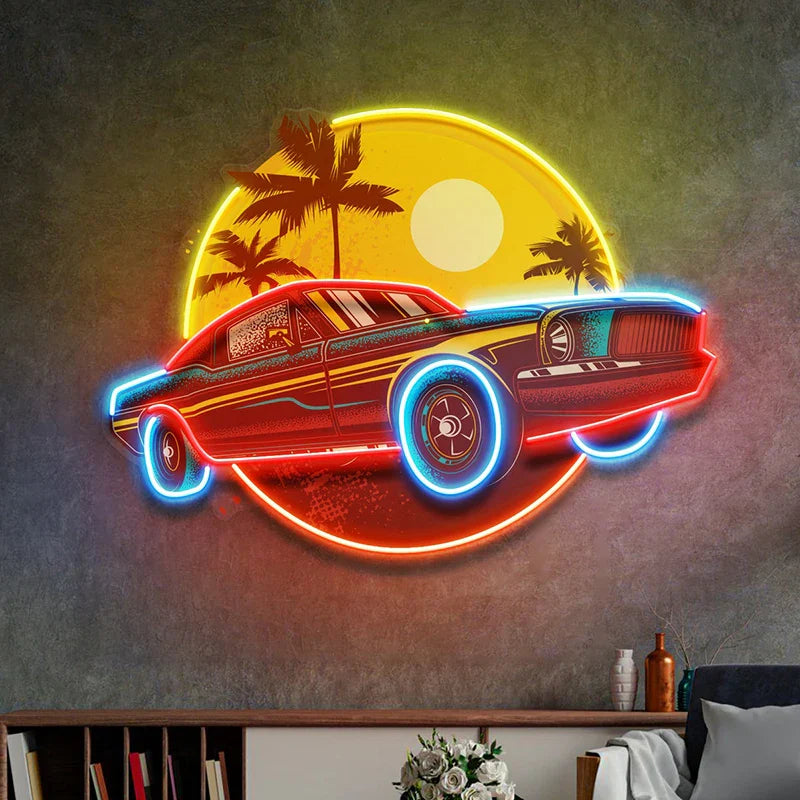 Custom Car Retro Car Man Cave Decor LED neon sign product image