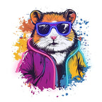 Cool Neon Hamster Art Poster Funky LED neon sign product image