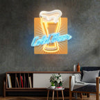 Cold Beer Uv Printed Beer Acrylic LED neon sign product image