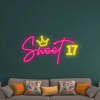 Toysign Sweet 17 - LED Birthday Wall LED neon sign product image