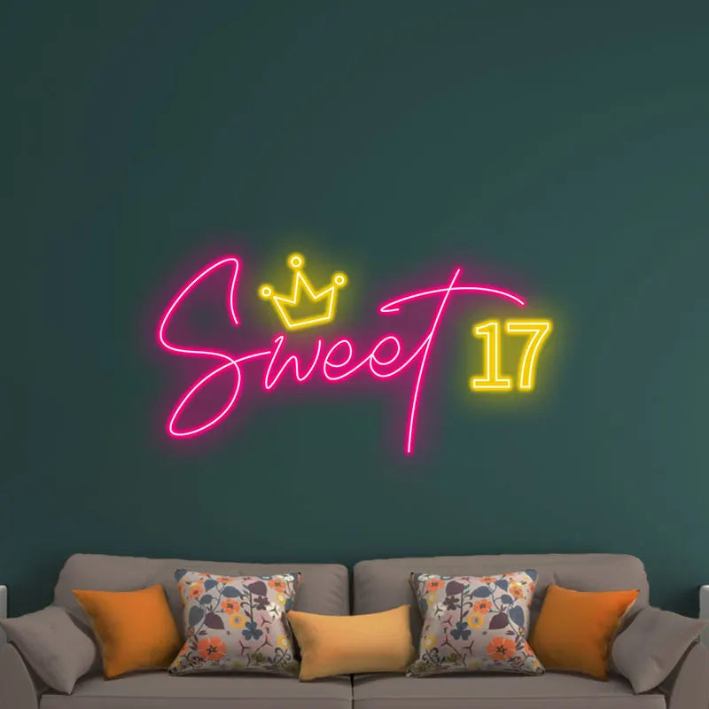Toysign Sweet 17 - LED Birthday Wall LED neon sign product image