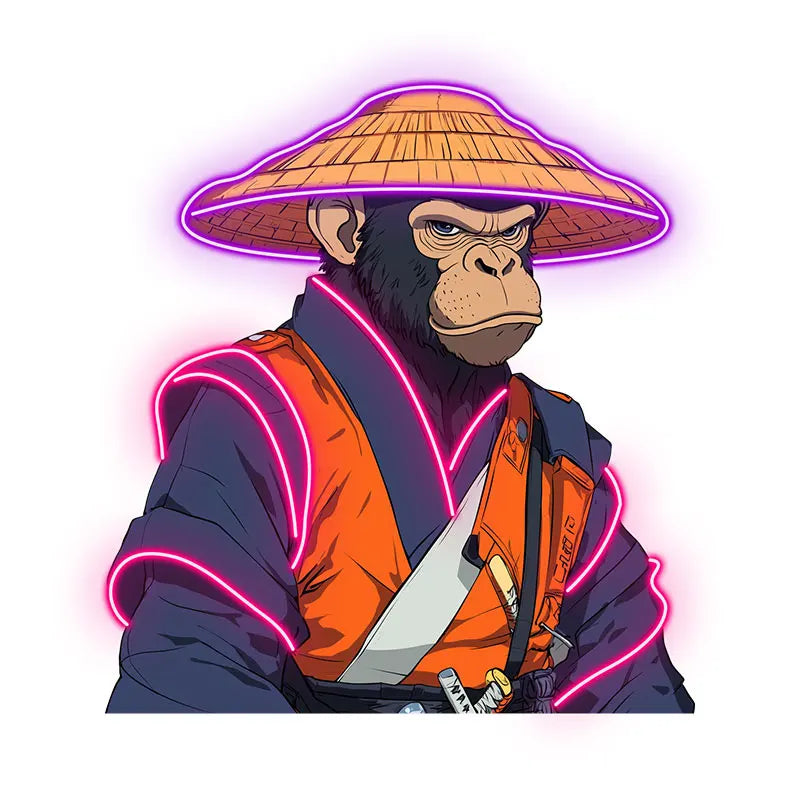 Toysign Light Samurai Monkey with Neon LED neon sign product image
