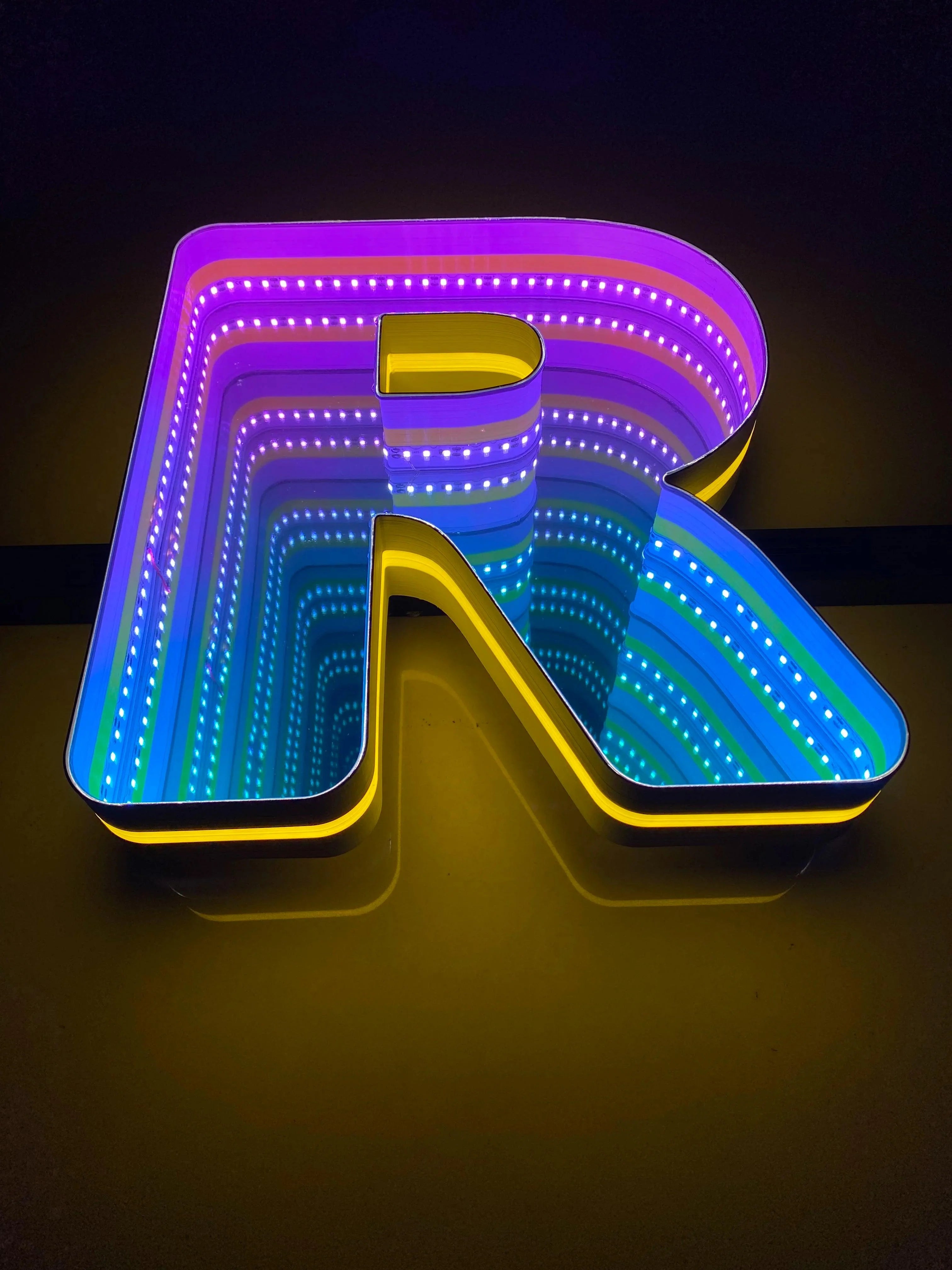 Stocked Infinity Mirror 3d Letters LED neon sign product image
