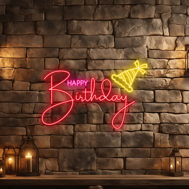 Toysign Custom Text Happy Birthday LED neon sign product image