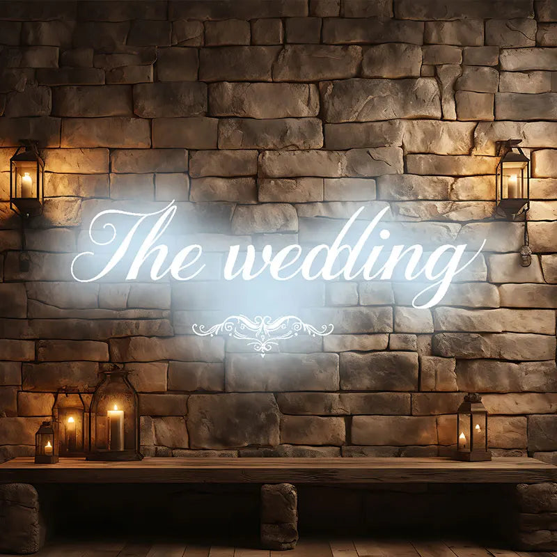 The Wedding Wall Decoration Ice Blue LED neon sign product image