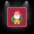 Santa Claus Neon Wreath Poster LED neon sign product image