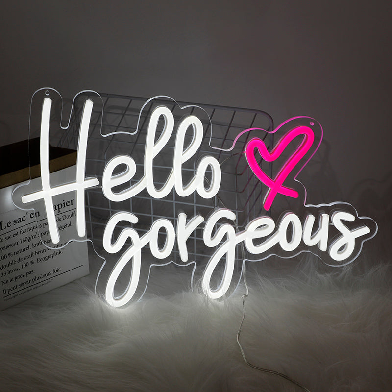 Hello Gorgeous - Vibrant LED Wall Art LED neon sign by NeonCS
