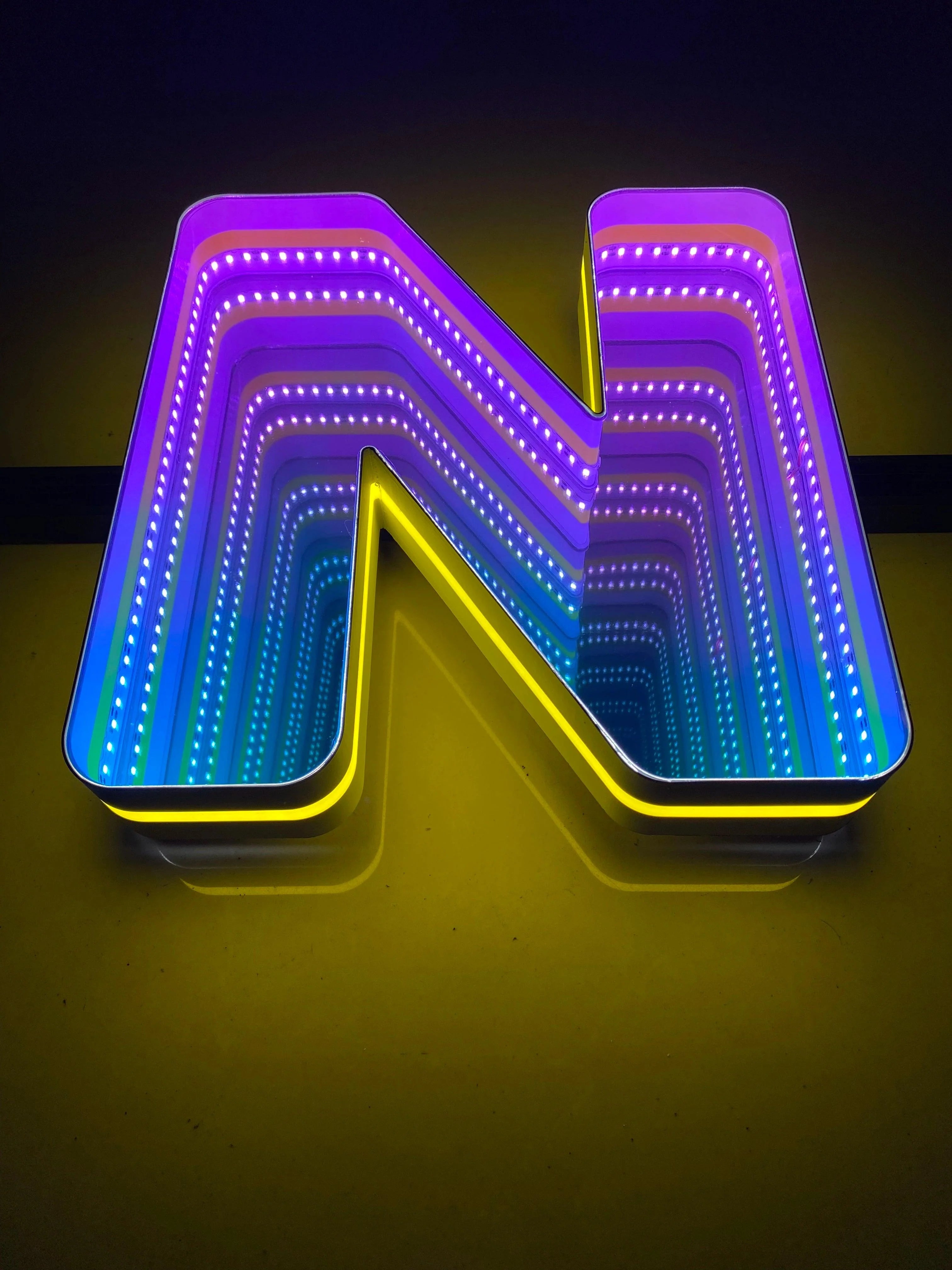 Stocked Infinity Mirror 3d Letters LED neon sign product image