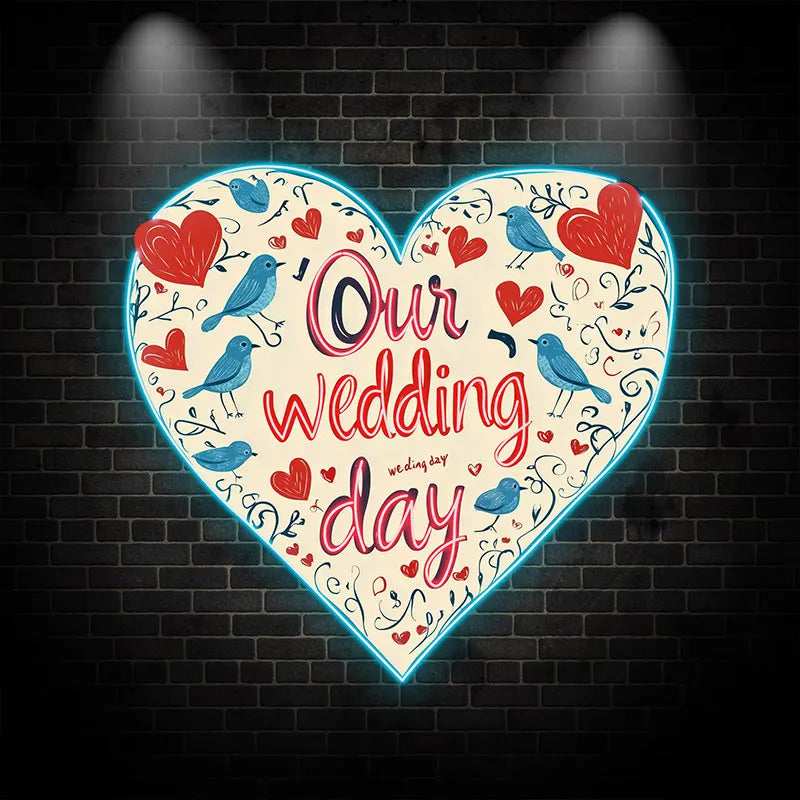 Our Wedding Day Atmosphere Wall LED neon sign product image