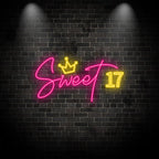 Toysign Sweet 17 - LED Birthday Wall LED neon sign by NeonCS