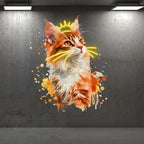 Cute Cat Wearing Crown Wall Hanging LED neon sign product image