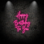 Toysign Vertical Happy Birthday LED neon sign by NeonCS