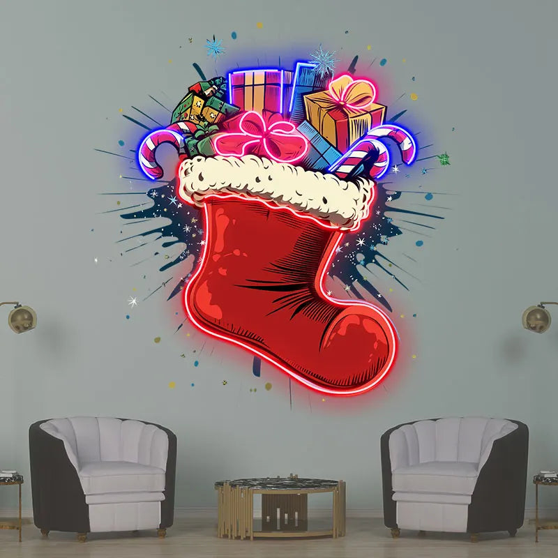 Christmas Gifts Sock Christmas LED neon sign product image